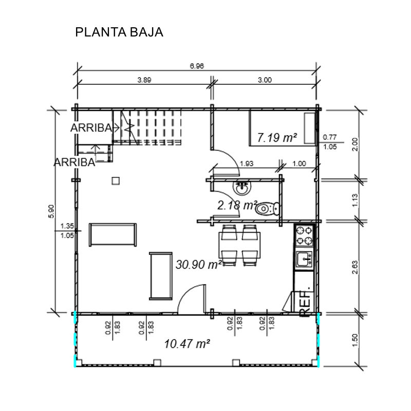 Plano 1 Casa de Madera Marta